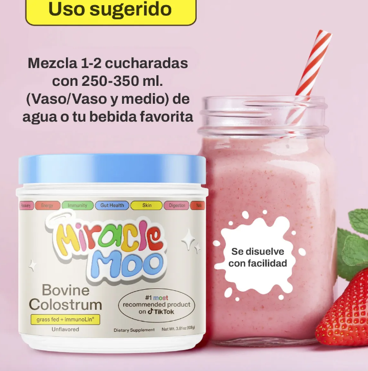 MiracleMoo - Suplemento de Calostro Bovino