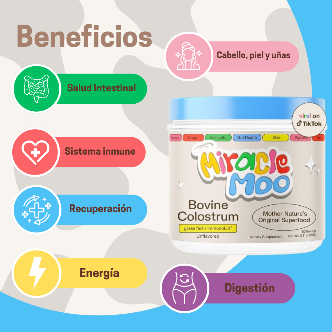 MiracleMoo - Suplemento de Calostro Bovino